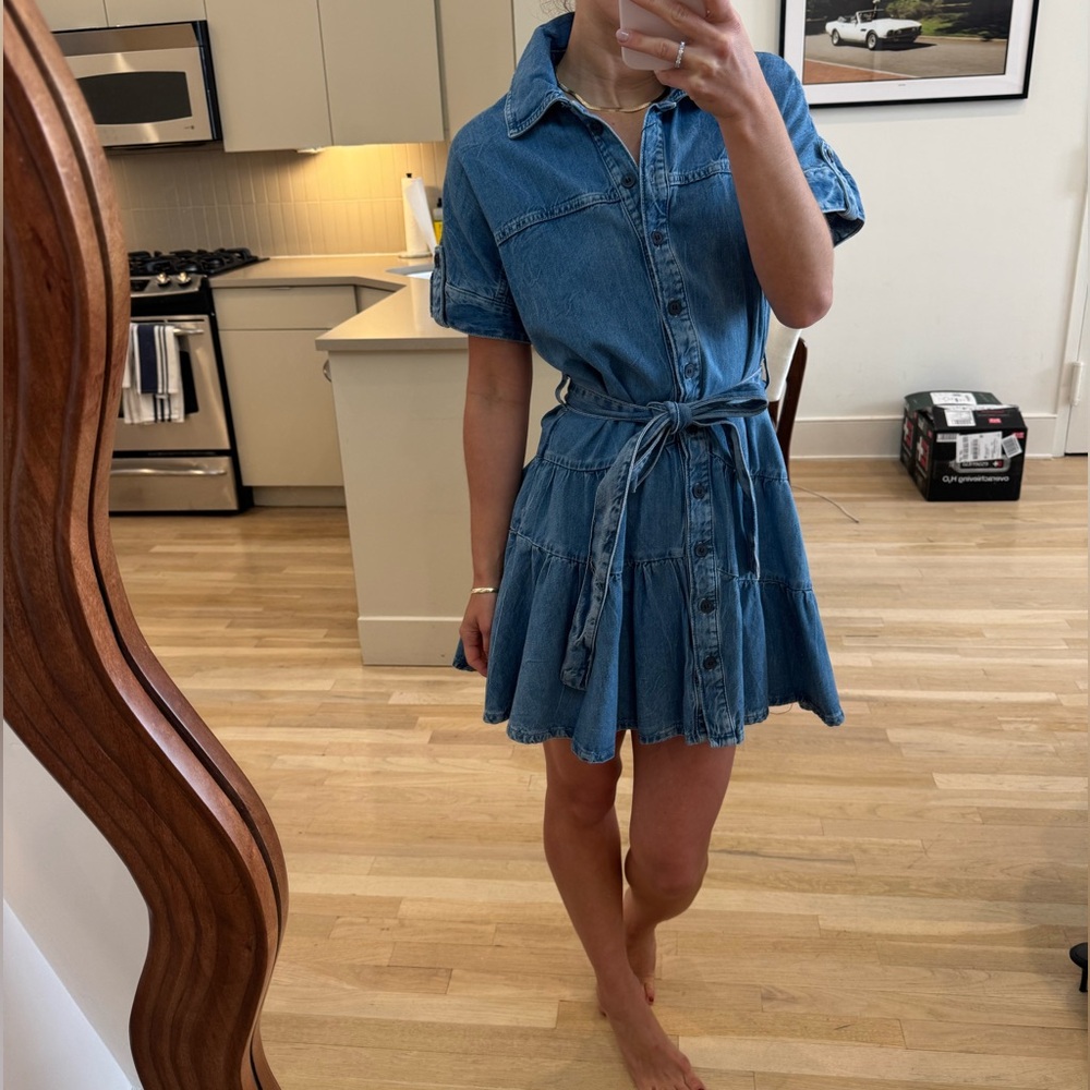 BNWT Zara Light Blue Denim Mini